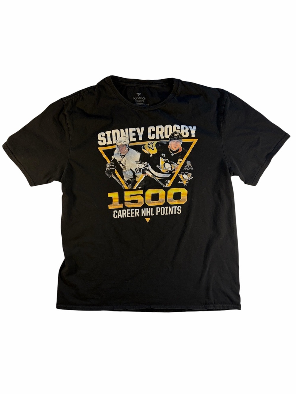 Fanatics Sidney Crosby 1500 Career Points Graphic Tee Size L